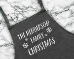 Personalised Family Christmas Apron Gift For Mum Dad Brother Sister Husband Boyfriend Cooking Baking Full Length Custom Apron Christmas Gift