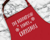 Personalised Family Christmas Apron Gift For Mum Dad Brother Sister Husband Boyfriend Cooking Baking Full Length Custom Apron Christmas Gift