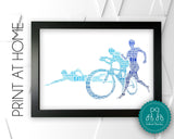 Personalised PRINTABLE Triathlon Word Art Triathlon Gift Running Gift Wall Art Wall Prints Digital Download Prints Athlete Iron Man DDGC1176