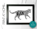 Cat Lover Gift Personalised PRINTABLE Word Art Gift Cat Gift For Cat Lover Gift Wall Art Wall Prints Wall Art Digital Download DDNP015