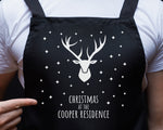 Personalised Mens Christmas Reindeer Apron