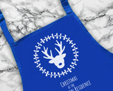 Personalised Mens Christmas Reindeer Apron