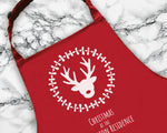 Personalised Mens Christmas Reindeer Apron