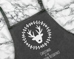 Personalised Mens Christmas Reindeer Apron