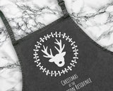 Personalised Mens Christmas Reindeer Apron