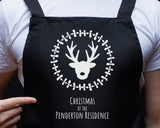 Personalised Mens Christmas Reindeer Apron