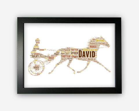 Personalised Harness Racing Horse Gift For Equestrian Horse Riding Enthusiast