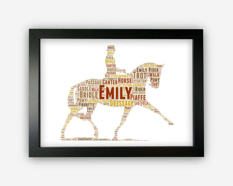 Personalised Dressage Horse Rider Gift For Equestrian Horse Riding Enthusiast