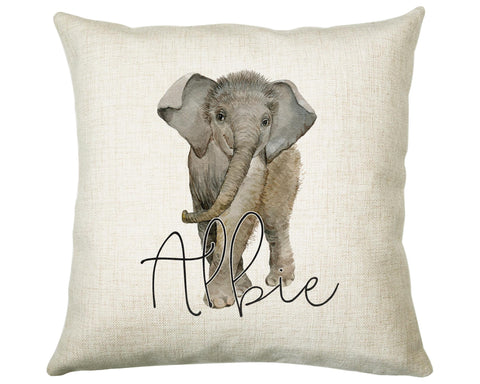 Personalised Elephant Giraffe Cushion Gift