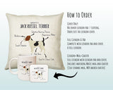 Anatomy of a Jack Russel Terrier Funny Gift For Him Or Her Cushion Pillow Bedroom Decor CS412