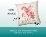 Personalised Horse Lover Cushion Gift Printed Name Design