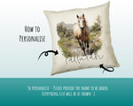 Personalised Horse Lover Cushion Gift Printed Name Design