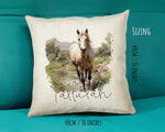 Personalised Horse Lover Cushion Gift Printed Name Design