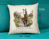 Personalised Horse Lover Cushion Gift Printed Name Design