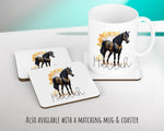 Personalised Horse Lover Cushion Gift Printed Name Design