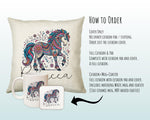 Personalised Horse Lover Cushion Gift Printed Name Design