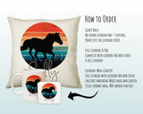 Personalised Horse Lover Cushion Gift Printed Name Design