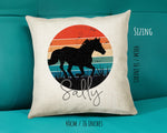 Personalised Horse Lover Cushion Gift Printed Name Design