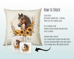 Personalised Horse Lover Cushion Gift Printed Name Design