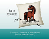 Personalised Horse Lover Cushion Gift Printed Name Design