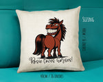 Personalised Horse Lover Cushion Gift Printed Name Design