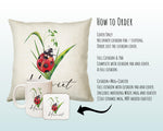 Personalised Ladybird Cushion Gift Insect Bug Lover Printed Name Design