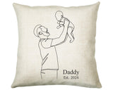 First Fathers Day Cushion Personalised Gift for Dad