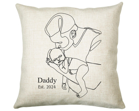 First Fathers Day Cushion Personalised Gift for Dad