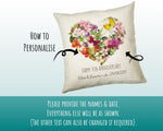 Personalised 4th Flower Anniversary Gift Cushion 4 Years Custom Design Gift Valentines Present