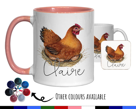 Personalised Chicken Lovers Coffee Mug MGZ145