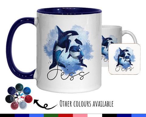 Personalised Orca Killer Whale Coffee Mug MGZ088