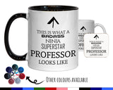 This Is What A Badass Professor Looks Like 11oz Coffee Mug Tea Gift Idea For College University Teacher Lecturer Science History Arts MG0791