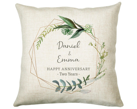 Personalised Anniversary Cushion Wedding Gift Custom Design Valentines Present