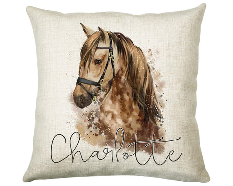 Personalised Horse Lover Cushion Gift Printed Name Design