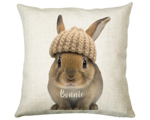 Birthday Gift For Boy Girl Bunny Cushion Gift Printed Name Design Cushion Throw Pillow Gift For Girls Nursery Bedroom Rabbit Gift CS538