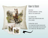 Personalised Horse Lover Cushion Gift Printed Name Design