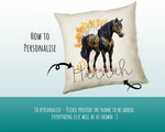 Personalised Horse Lover Cushion Gift Printed Name Design