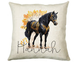 Personalised Horse Lover Cushion Gift Printed Name Design