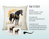 Personalised Horse Lover Cushion Gift Printed Name Design