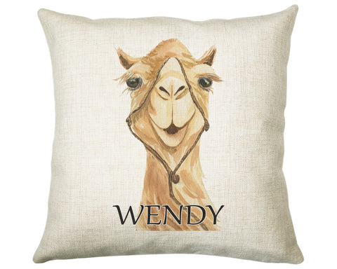 Personalised Camel Cushion Gift Printed Name Design-Cushion Throw Pillow Gift For Him/Her Sitting Room Bedroom Birthday Christmas Gift CS478