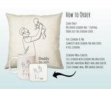 First Fathers Day Cushion Personalised Gift for Dad