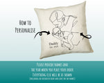 First Fathers Day Cushion Personalised Gift for Dad