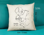 First Fathers Day Cushion Personalised Gift for Dad