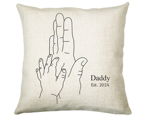 First Fathers Day Cushion Personalised Gift for Dad