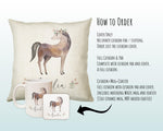 Personalised Horse Cushion Gift Printed Name Design