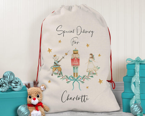 Large Personalised Classic Soldier Mouse Christmas Sack SK165