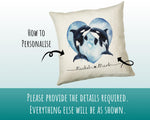 Personalised Orca Whale Cushion Gift Printed Name Design