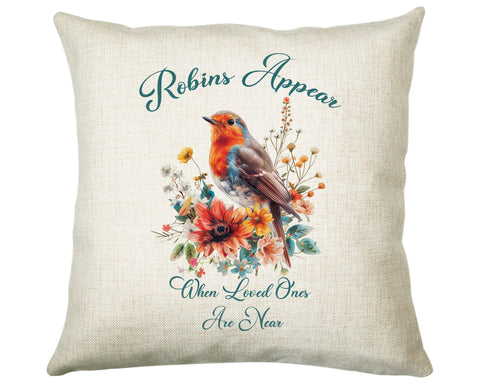 Robin Cushion Gift Robins Appear When Loved Ones Are Near