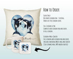 Personalised Orca Whale Cushion Gift Printed Name Design