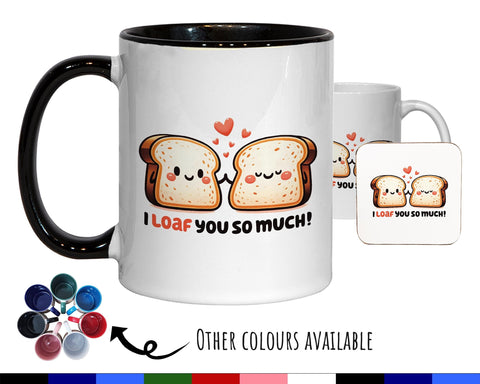 Kawaii Bread 'I Loaf You So Much' Valentines Day Gift for Boyfriend Husband